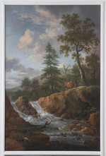 Fluß in bergiger Landschaft