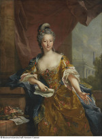 Die Schauspielerin Mademoiselle Evrard